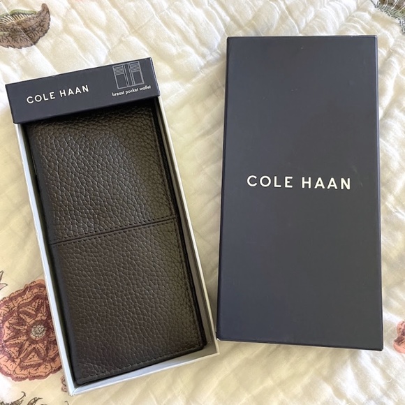 Cole Haan Black and Brown Leather Wallets - Picture 1 of 6